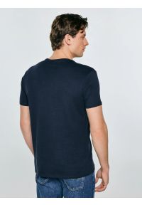 Big-Star - Koszulka męska bawełniana granatowa Basic 403. Kolor: niebieski. Materiał: bawełna. Wzór: gładki. Styl: klasyczny #2