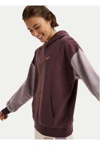 Roxy Bluza Essential Energy ERJFT05009 Bordowy Regular Fit. Kolor: czerwony. Materiał: bawełna #3