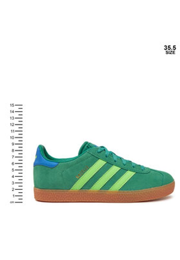 Adidas - adidas Sneakersy Gazelle JP7127 Zielony. Kolor: zielony. Materiał: zamsz, skóra. Model: Adidas Gazelle