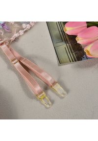 Intica - Komplet bielizny haftowanej na specjalne okazje Goryana. Kolor: różowy. Materiał: materiał, skóra. Wzór: haft #10