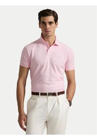 Polo Ralph Lauren Polo 710536856453 Różowy Slim Fit. Typ kołnierza: polo. Kolor: różowy. Materiał: bawełna