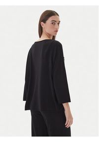 Kontatto Sweter 3M0801C Czarny Regular Fit. Kolor: czarny. Materiał: syntetyk, wiskoza #5