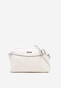 Born2be - Biała Minimalistyczna Torebka Typu Listonoszka Gelevine. Kolor: biały. Styl: elegancki, casual