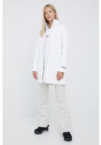 Helly Hansen kurtka przeciwdeszczowa Lisburn damska kolor biały przejściowa. Kolor: biały. Materiał: materiał. Sezon: zima #6