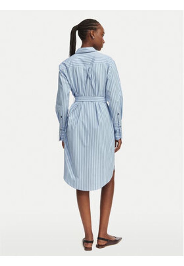 BOSS Sukienka koszulowa C_Delegant_3 50561950 Niebieski Regular Fit. Kolor: niebieski. Materiał: bawełna. Typ sukienki: koszulowe