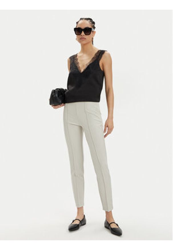 Tamaris Apparel Spodnie materiałowe Arad TAW0880 Écru Slim Fit. Materiał: syntetyk