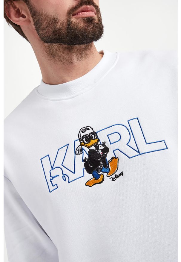 Karl Lagerfeld - Bluza męska crewneck KARL LAGERFELD. Materiał: bawełna, materiał. Wzór: motyw z bajki, haft