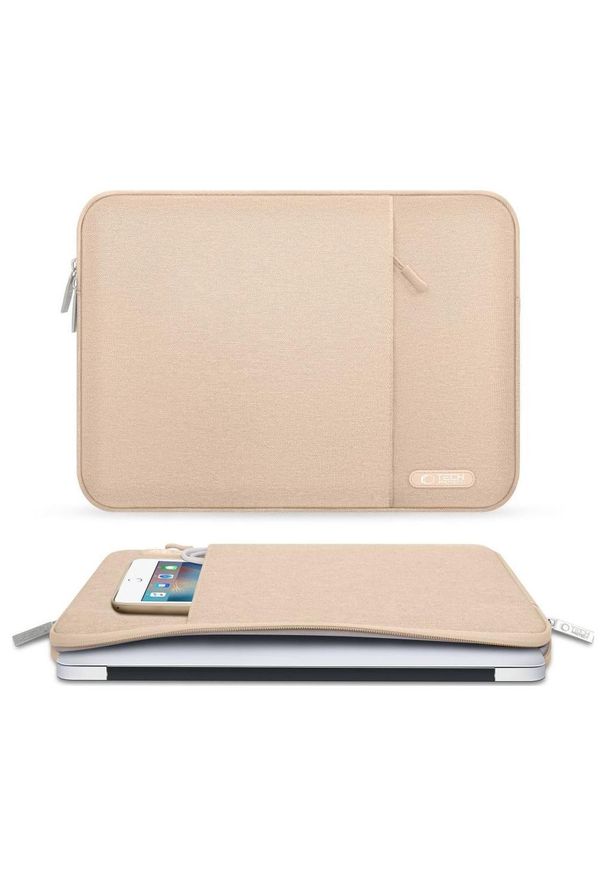 TECH-PROTECT - Wsuwka Tech-Protect Sleevy 15''-16'' beżowy. Kolor: beżowy. Materiał: polar, materiał, tkanina, poliester. Styl: biznesowy, elegancki, casual