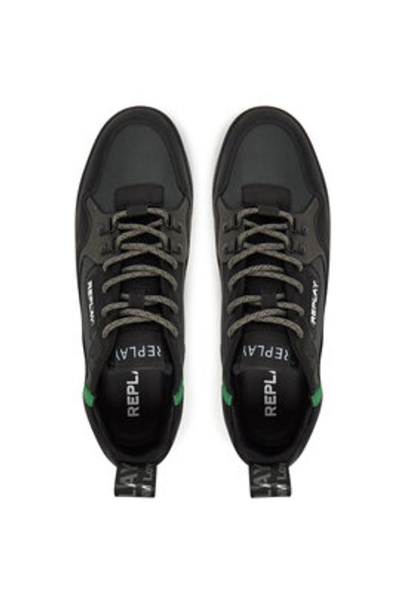 Replay - REPLAY Sneakersy GMS1P .000.C0059L Czarny. Kolor: czarny. Materiał: skóra