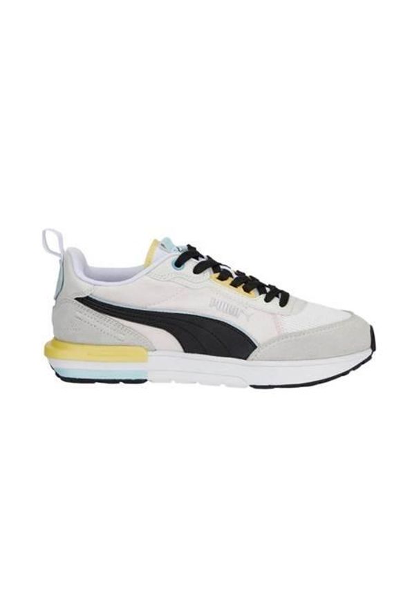 Buty do chodzenia damskie Puma R22. Zapięcie: sznurówki. Kolor: biały, wielokolorowy, czarny, szary. Materiał: materiał, syntetyk, tkanina. Szerokość cholewki: normalna. Sport: turystyka piesza
