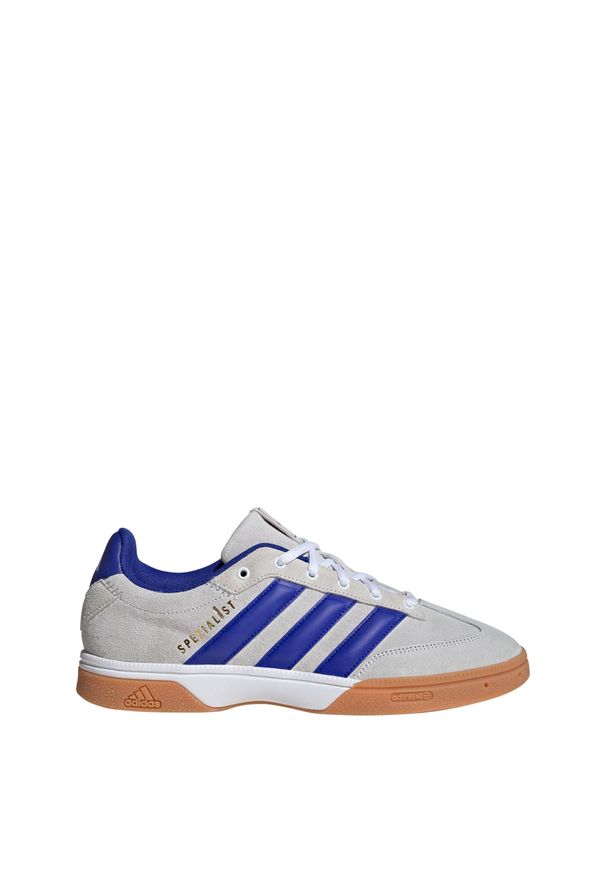 Adidas - Buty Spezialist Indoor. Kolor: biały, szary, niebieski, wielokolorowy. Sport: siatkówka
