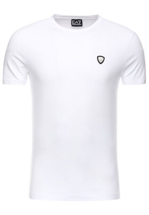 EA7 Emporio Armani T-Shirt 8NPTL7 PJ03Z 1100 Biały Regular Fit. Kolor: biały. Materiał: bawełna