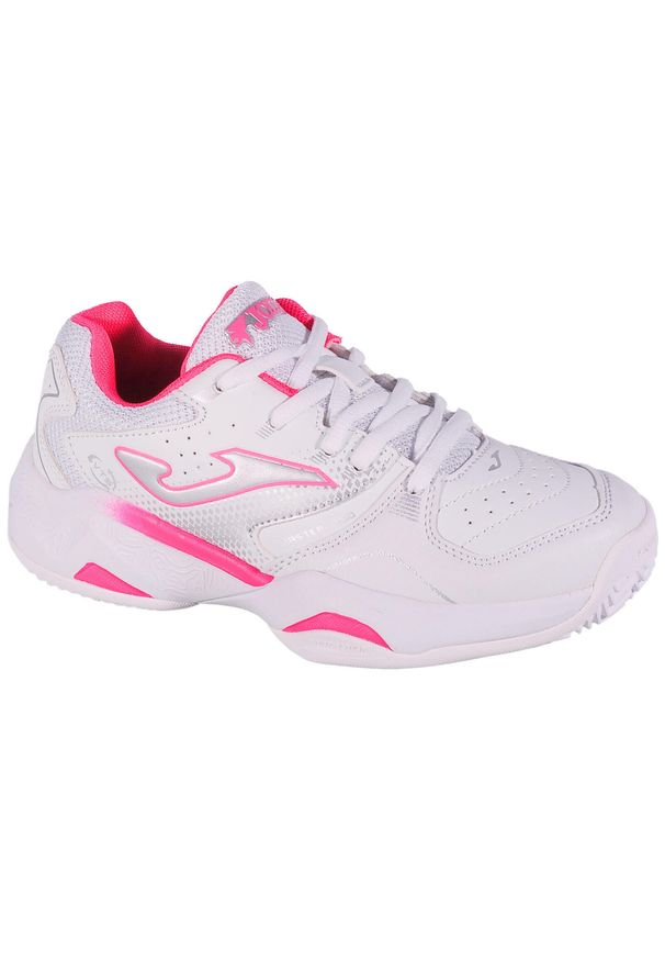 Buty do tenisa dla dzieci Joma Master 1000 Jr. Zapięcie: sznurówki. Kolor: różowy, biały, wielokolorowy. Materiał: syntetyk, skóra, materiał. Szerokość cholewki: normalna. Sport: tenis