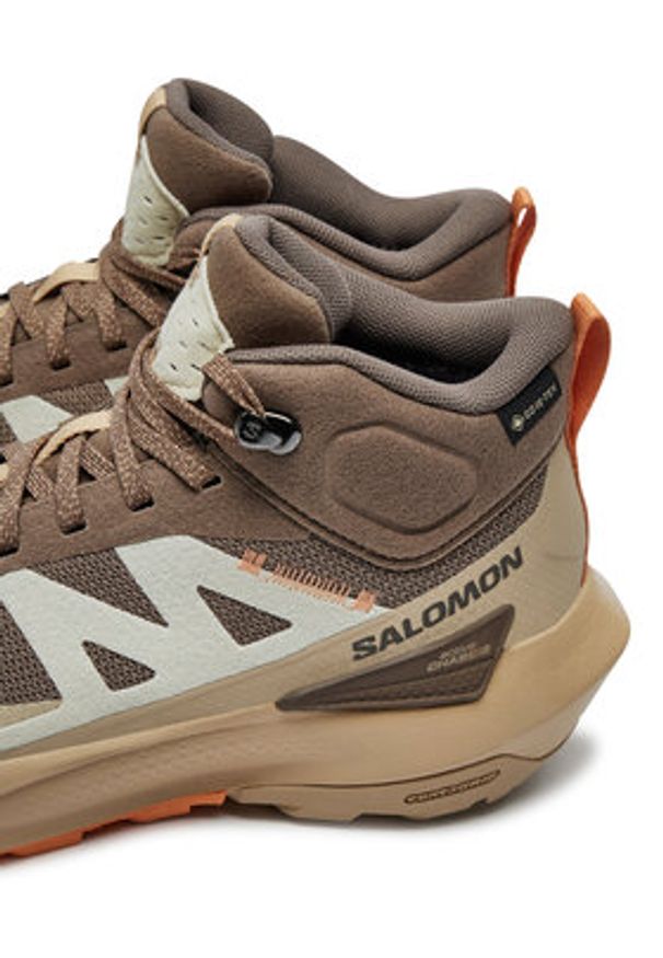 salomon - Salomon Trekkingi Elixir Activ Mid Gore-Tex L47457200 Beżowy. Kolor: beżowy. Materiał: materiał