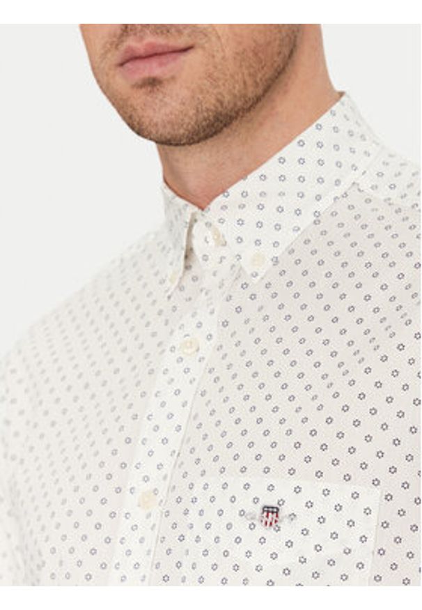 GANT - Gant Koszula 3250056 Biały Regular Fit. Kolor: biały. Materiał: bawełna