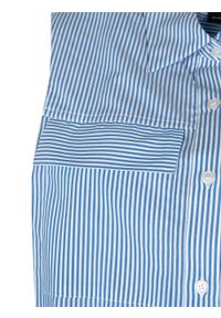 Pinko Koszula "Attutire" | 1V10LW Y7ND | Zeppole Camicia | Kobieta | Biały, Niebieski. Okazja: na co dzień. Kolor: niebieski, biały, wielokolorowy. Materiał: bawełna. Długość rękawa: bez rękawów. Wzór: paski. Styl: casual #5