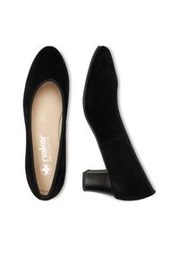 Rieker Czółenka 44650-03 Czarny. Kolor: czarny. Materiał: zamsz, skóra #7