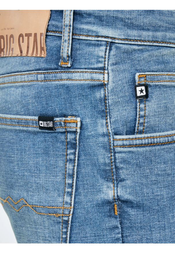 Big-Star - Jeansy męskie niebieskie Deric High Waist 390. Okazja: na co dzień. Stan: podwyższony. Kolor: niebieski. Styl: casual