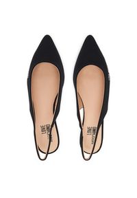 Love Moschino - LOVE MOSCHINO Baleriny JA11021G1OIM0000 Czarny. Kolor: czarny. Materiał: skóra #6