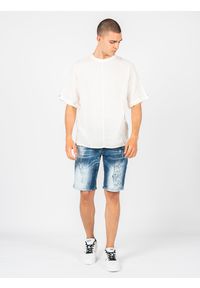 Xagon Man T-Shirt "Over" | P2308 2V6 3000 | Mężczyzna | Kremowy. Kolor: kremowy. Materiał: len, wiskoza. Długość rękawa: krótki rękaw #4
