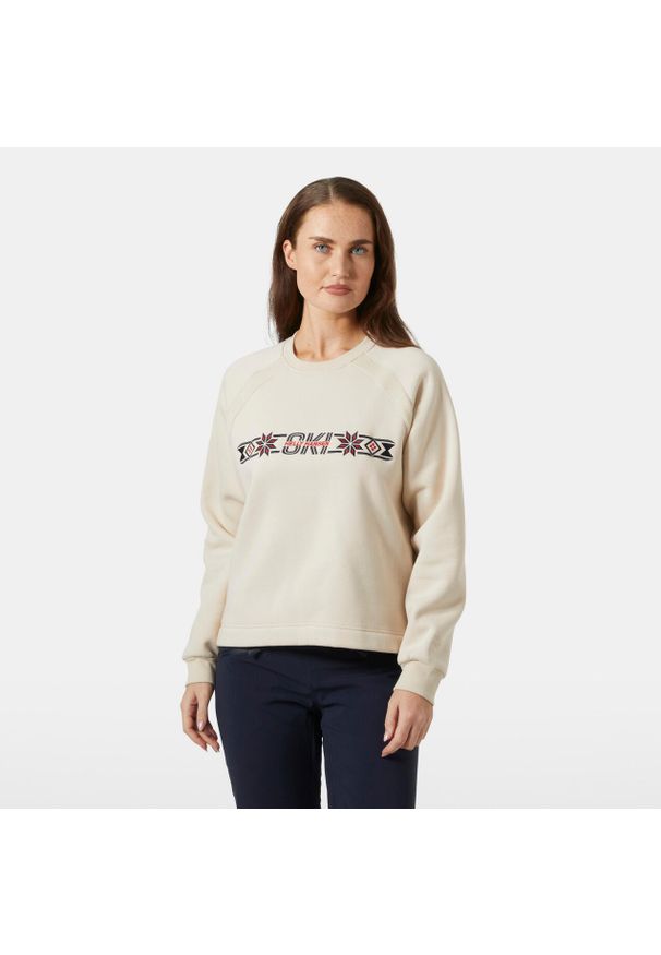 Sweter damski Helly Hansen Bliss. Kolor: beżowy, biały, wielokolorowy. Sezon: zima. Sport: narciarstwo