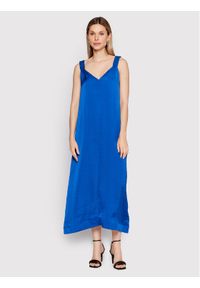 DKNY Sukienka codzienna P2DBTN10 Niebieski Regular Fit. Okazja: na co dzień. Kolor: niebieski. Materiał: syntetyk. Typ sukienki: proste. Styl: casual #1