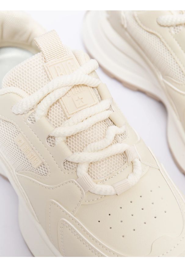 Big-Star - Sneakersy damskie beżowe NN274A105 801. Okazja: na co dzień. Kolor: beżowy. Sport: fitness
