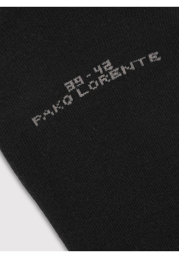 Pako Lorente - PAKO LORENTE - Czarne stopki męskie trójpak. Kolor: czarny, niebieski. Wzór: gładki