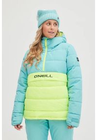 O'Neill - Kurtka kangurka zimowa na narty i snowboard damska. Kolor: zielony, czarny, wielokolorowy. Sezon: zima. Sport: snowboard, narciarstwo