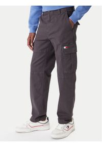 Tommy Jeans Spodnie materiałowe Sonny DM0DM22651 Szary Slim Fit. Kolor: szary. Materiał: bawełna #1