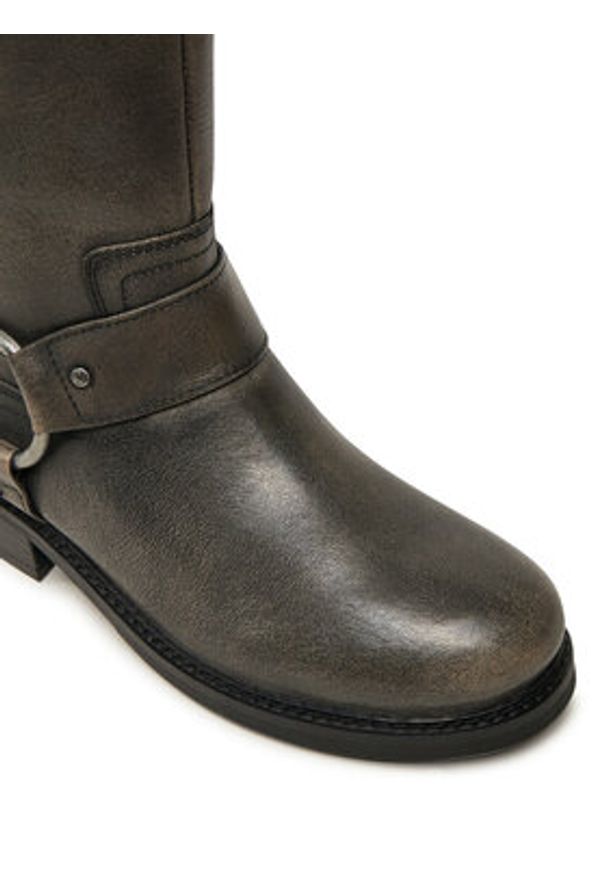 Bronx Kozaki New-Tough 14333-A Czarny. Kolor: czarny. Materiał: skóra