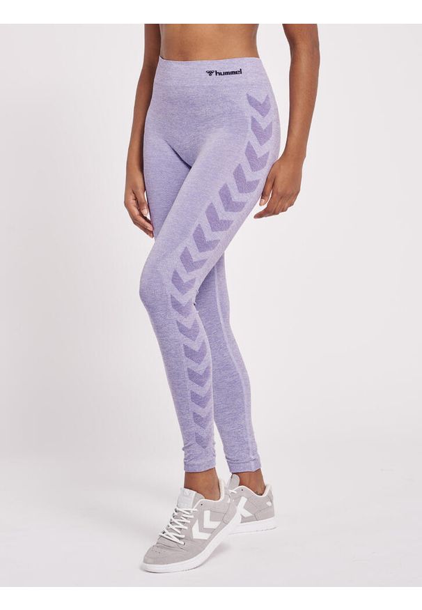 Damskie legginsy mid-rise Hummel CI. Kolor: wielokolorowy, niebieski, fioletowy. Materiał: dzianina, materiał. Sport: fitness