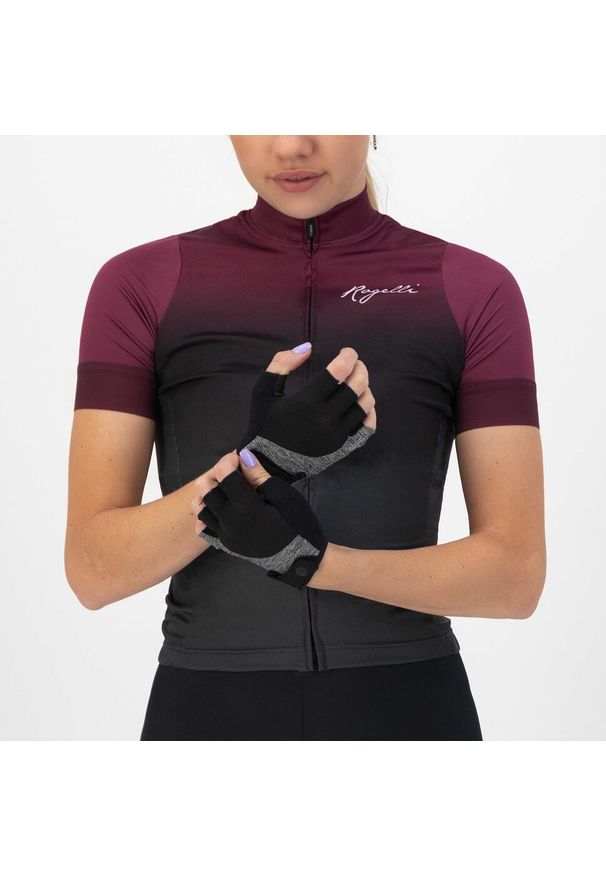 ROGELLI - Rękawiczki rowerowe damskie Rogelli ESSENTIAL. Kolor: czarny, szary, wielokolorowy