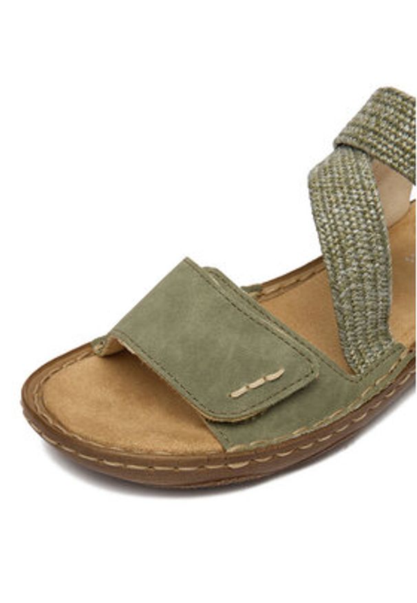 Rieker Sandały CEO-V2862-52 Zielony. Kolor: zielony. Materiał: skóra