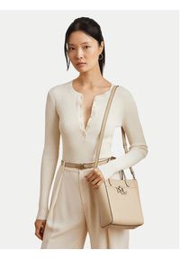 Lauren Ralph Lauren - LAUREN RALPH LAUREN Torebka Cameryn 431966760003 Beżowy. Kolor: beżowy. Materiał: skórzane