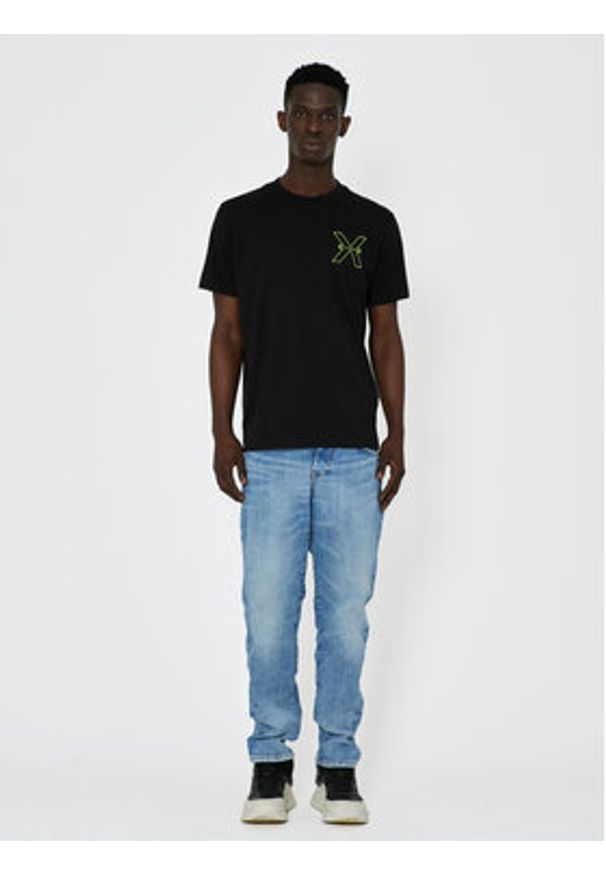 Richmond X T-Shirt Rached UMP24031TS Czarny Regular Fit. Kolor: czarny. Materiał: bawełna
