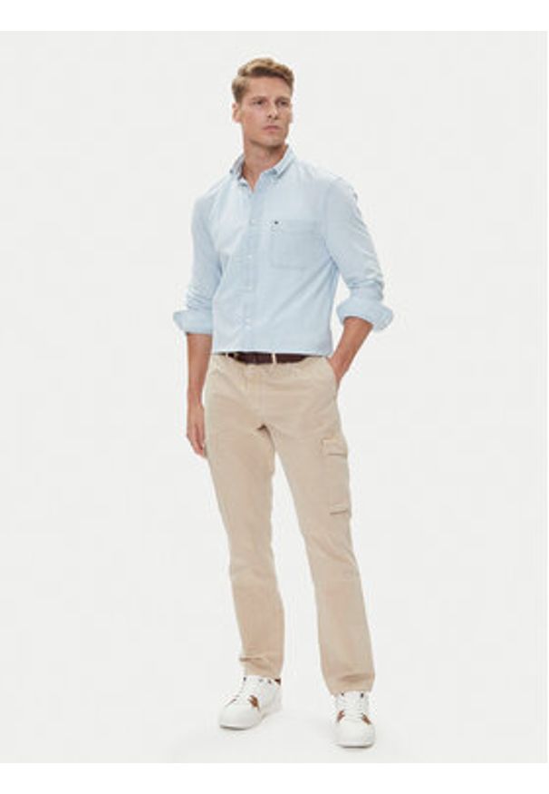 TOMMY HILFIGER - Tommy Hilfiger Koszula MW0MW39431 Błękitny Regular Fit. Kolor: niebieski. Materiał: bawełna