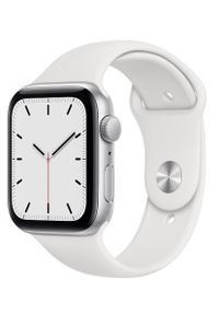 APPLE - Smartwatch Apple Watch SE GPS 44mm aluminium, srebrny | biały pasek sportowy. Rodzaj zegarka: smartwatch. Kolor: biały, wielokolorowy, srebrny. Styl: sportowy #1
