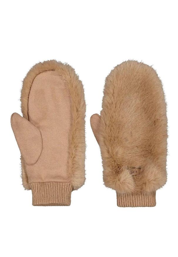 Rękawiczki Damskie Barts Fur Mitts. Kolor: brązowy. Sezon: zima. Styl: casual, sportowy