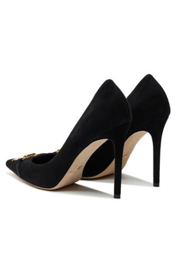 Elisabetta Franchi Szpilki SA-31B-46E2-V520 Czarny. Kolor: czarny. Materiał: zamsz, skóra. Obcas: na szpilce