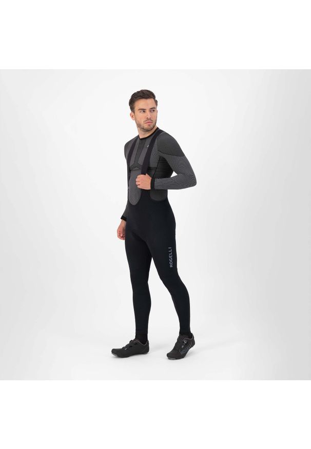 ROGELLI - Spodnie rowerowe męskie Rogelli Essential z wkładką żelową. Kolor: czarny. Sport: kolarstwo