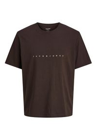 Jack & Jones - Jack&Jones T-Shirt Star 12234746 Brązowy Relaxed Fit. Kolor: brązowy. Materiał: bawełna