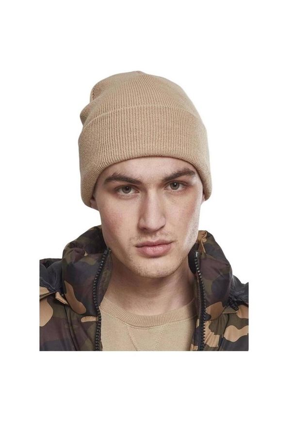 FLEXFIT - Czapka Ciężkiej Grubości Długa. Kolor: beżowy