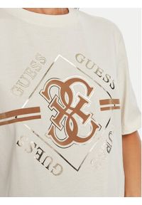 Guess T-Shirt Krissy V4BI05 I3Z14 Beżowy Regular Fit. Kolor: beżowy. Materiał: bawełna #3