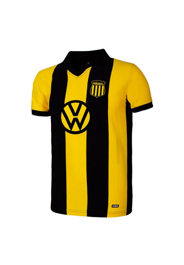 COPA FOOTBALL - Koszulka piłkarska retro CA Peñarol z 1987 roku. Kolor: żółty. Sport: piłka nożna