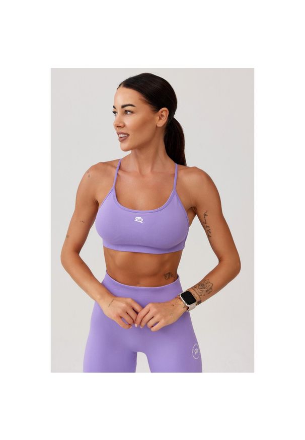ROUGH RADICAL - Stanik sportowy bezszwowy Rough Radical Seamless Glow Bra. Kolor: fioletowy. Sport: joga i pilates