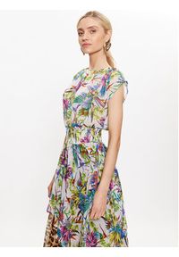 Just Cavalli Sukienka codzienna 74PBO913 Kolorowy Regular Fit. Okazja: na co dzień. Materiał: syntetyk. Wzór: kolorowy. Typ sukienki: proste. Styl: casual
