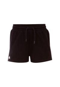 Kappa Irisha Shorts, damskie, Fitness, spodenki, Czarne. Kolor: czarny. Materiał: bawełna. Sport: fitness