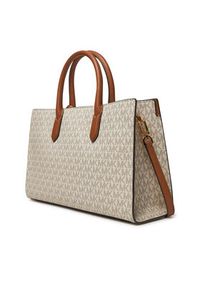 MICHAEL Michael Kors Torebka Scarlett Medium Signature Logo Satchel 30F4GETS2B Beżowy. Kolor: beżowy. Materiał: skórzane #5