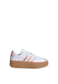 Adidas - Buty VL Court Bold Lifestyle Kids. Okazja: na co dzień. Kolor: pomarańczowy, biały, wielokolorowy, brązowy. Materiał: materiał